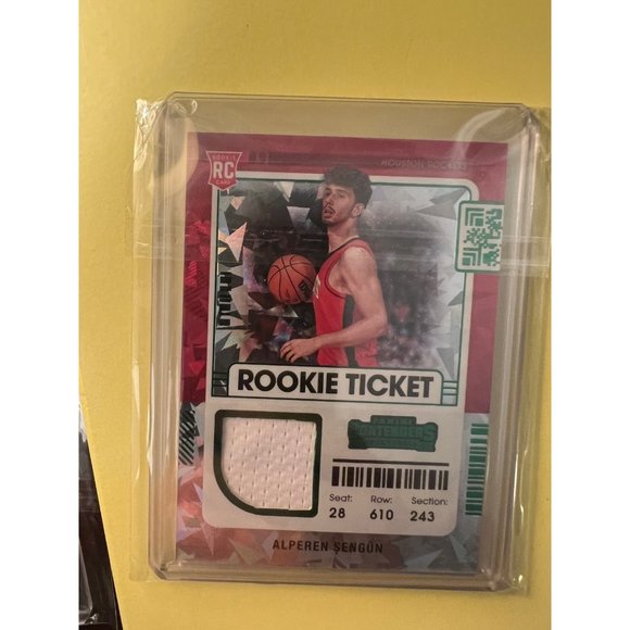 2021-22 Panini Contenders Rookie Ticket ICE Jersey Alperen Sengun Rockets C25